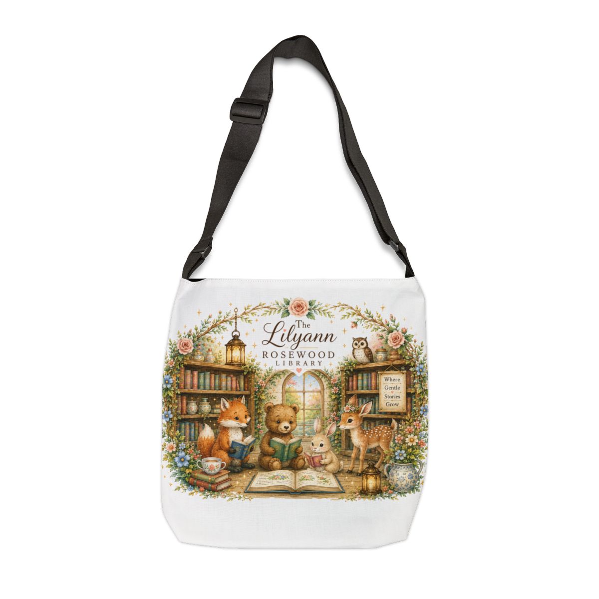 Story Library Adjustable Tote — Front