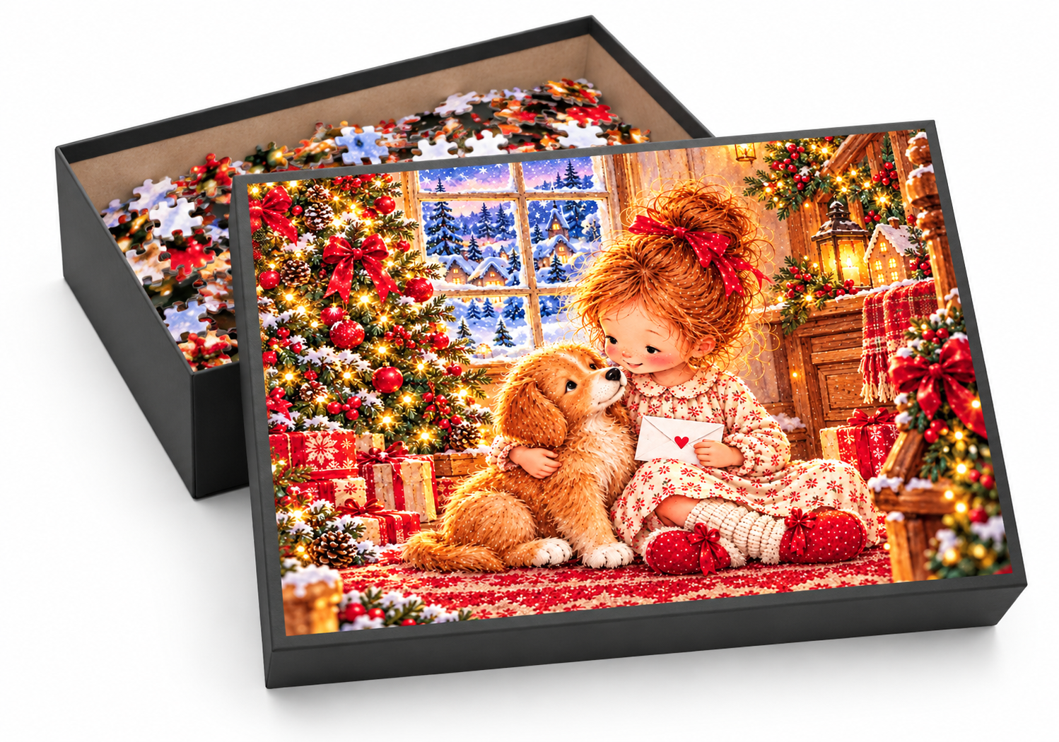 Christmas Wish boxed puzzle mockup