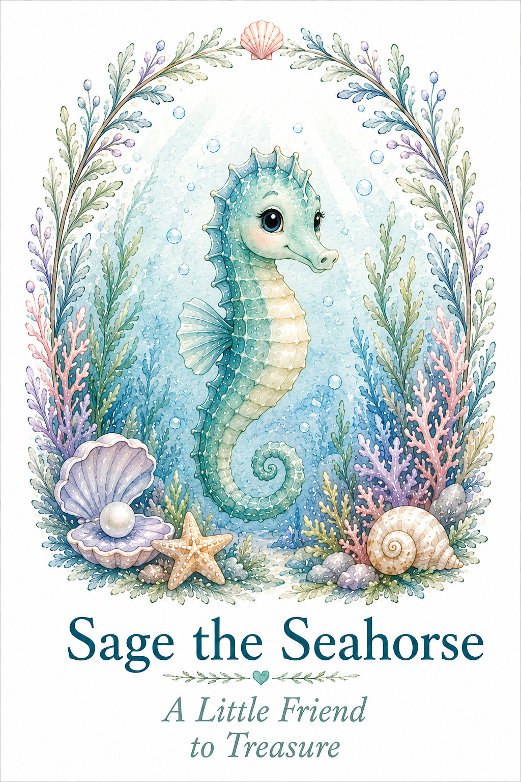 Sage in Seafoam watercolor art print